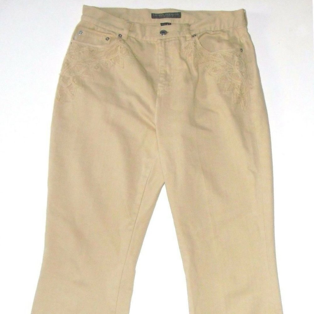 Ralph Lauren color jeans lace sides 10P 10 Petite